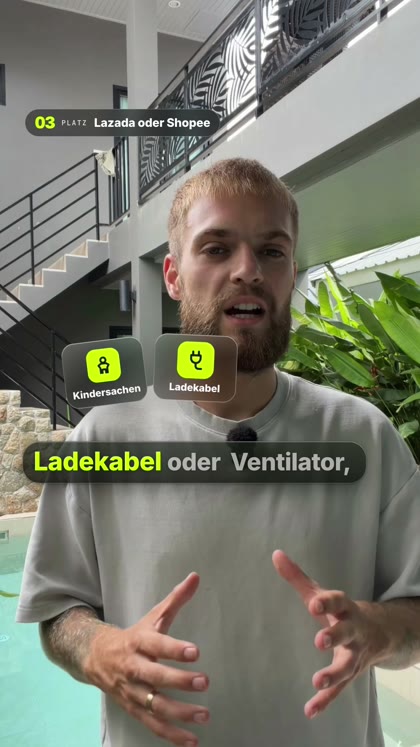 Beispiel-Reel mit Grafiken und Untertiteln